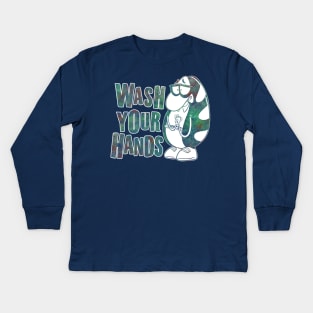 Wash Your Hands (Color) Kids Long Sleeve T-Shirt